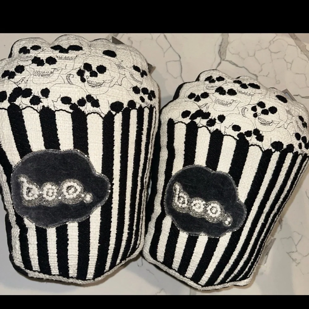 Admaira Home Skeleton Popcorn Boo Accent Pillows